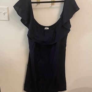 Tommy bahama Navy Ruffle Sleeve linen blend mini dress